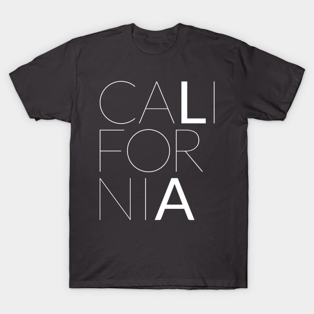 L.A. California (Rain) T-Shirt by VectorVectoria